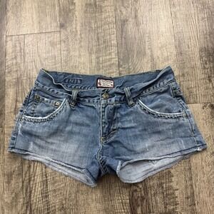 Y2K Kali Denim Low Rise Booty Shorts Juniors 5